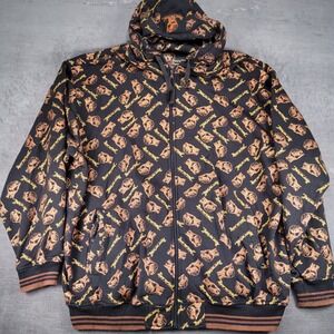 Bare Fox Full Zip Hoodie Hip Hop Streetwear All Over Print‎ Jacket Size 4XL